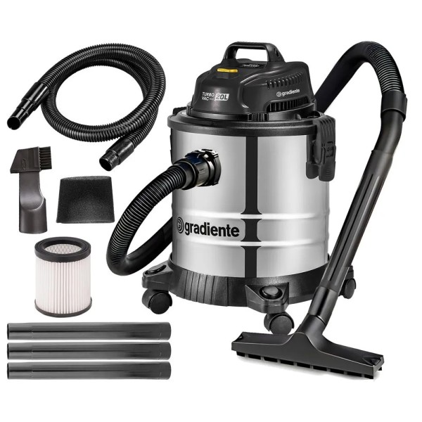 Aspirador de Pó Turbo Vac Inox 20L PGCA200 - Gradiente